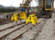 groupe de calage MSG 8 de la marque Richter und Müller en cours d'utilisation sur voie de chemin de fer