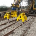 groupe de calage MSG 8 de la marque Richter und Müller en cours d'utilisation sur voie de chemin de fer
