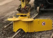 Niveleuse à ballast S1 de la marque Richter und Müller utilisé sur voie de chemin de fer