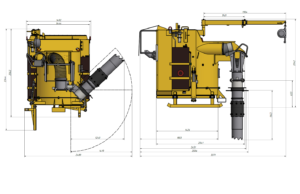 Dimensions du caisson d’aspiration Tinbin TC2